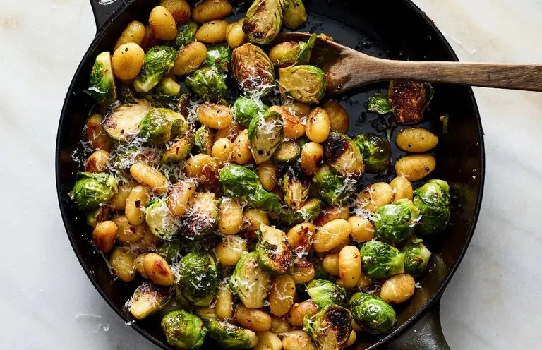 Image of Crisp Gnocchi With Brussels Sprouts and Brown Butter