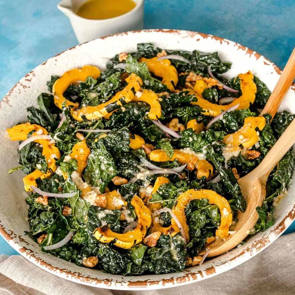 Image of Warm Spinach and Roasted Squash Salad