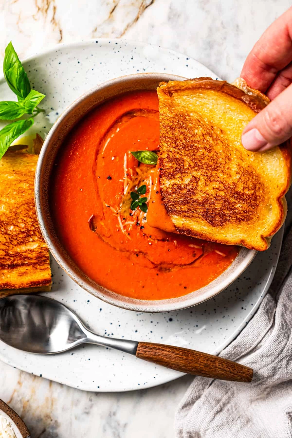 Image of Easy Grilled Cheese & Tomato Soup Recipe